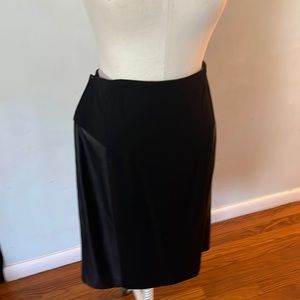 Pencil skirt with faux leather details